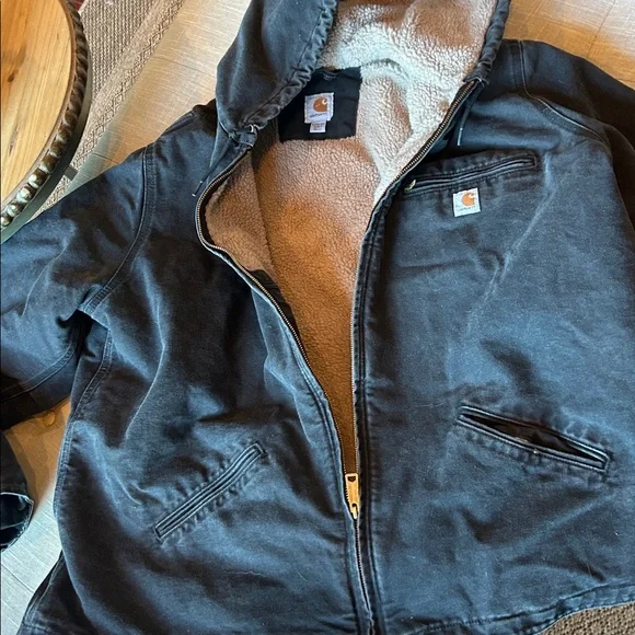Carhartt Men Jacket Rare Vintage Duck Canvas Sherpa Zip Jacket Size 3XL - Picture 6 of 10